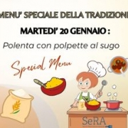 I piatti della tradizione - Polenta con polpette al sugo 